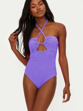 NWT • Beach Riot Phoenix One Piece Ultra Violet Terry